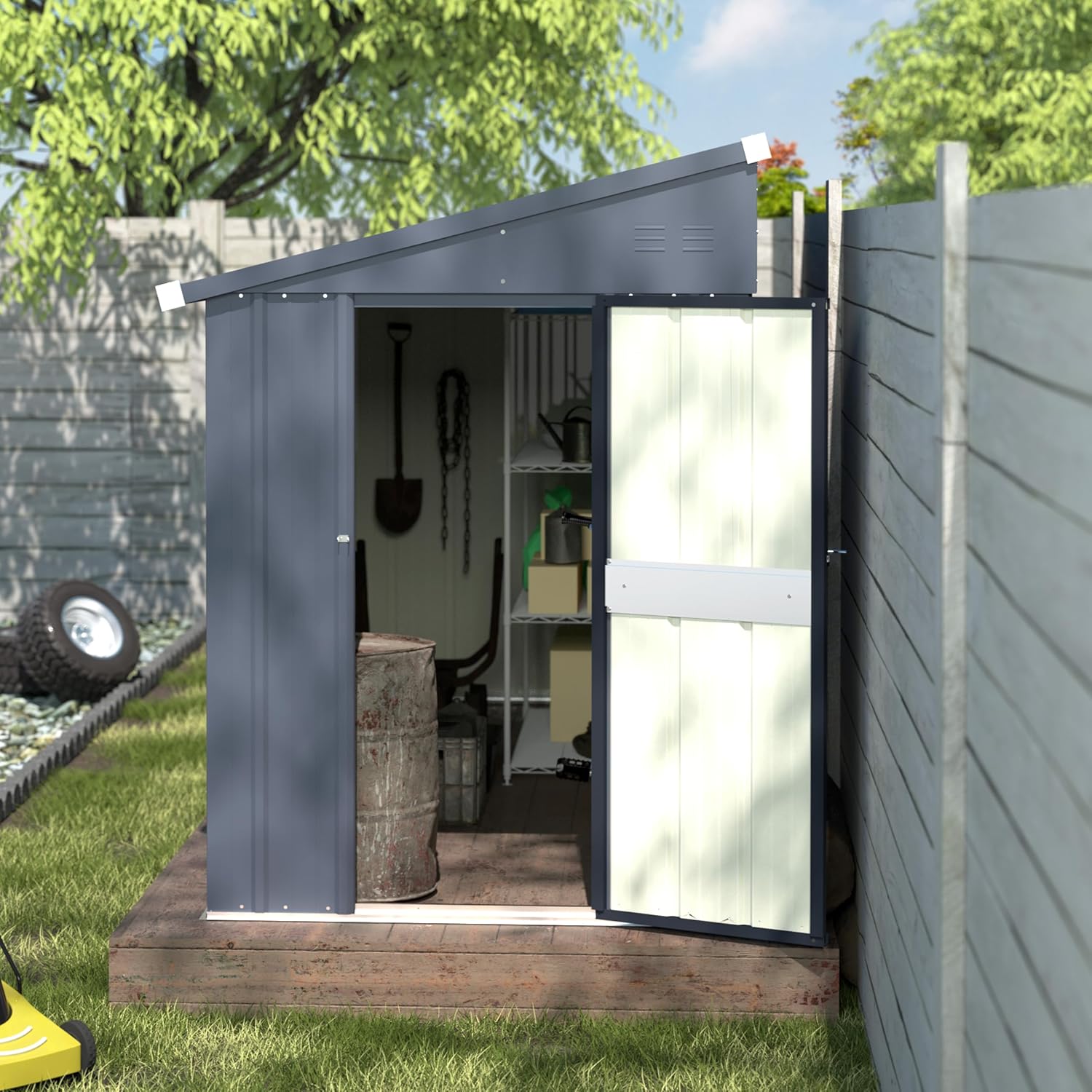 Indoor Garden Kit - 4×10 FT Outdoor Storage Shed Lean-to