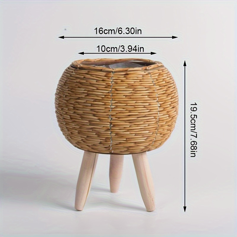 Charming Rustic Rattan Planter - Self Watering Planter recension och pris