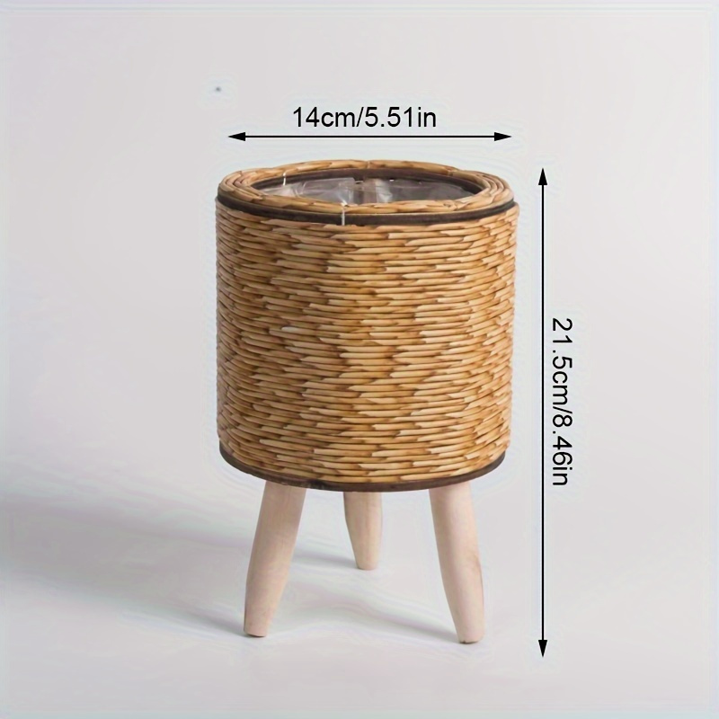 Charming Rustic Rattan Planter - Self Watering Planter recension och pris