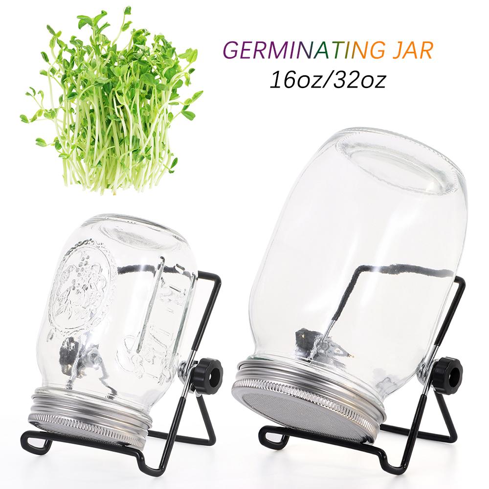 16/32oz Sprouting Jars with Sc - Indoor Garden Kit recension och pris