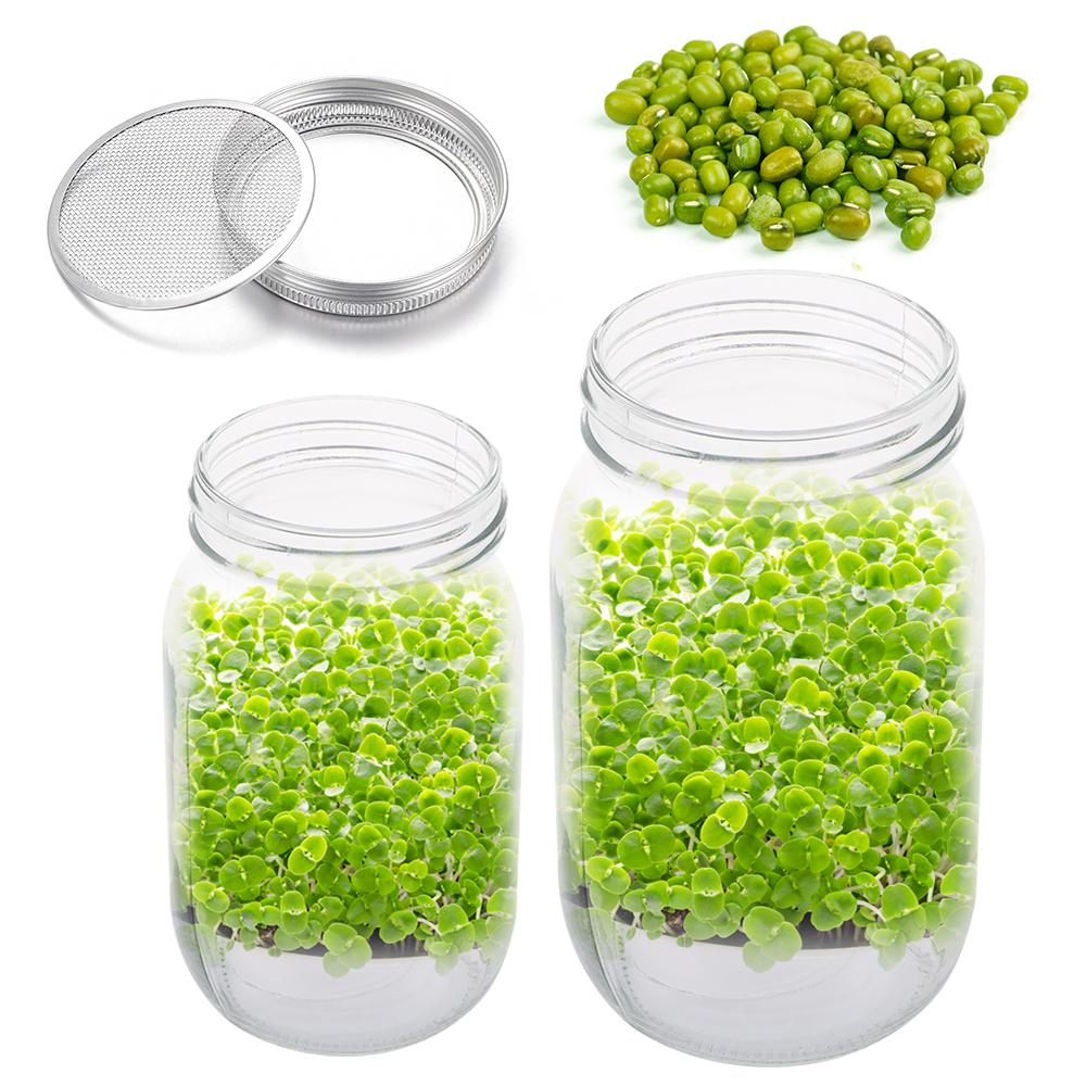 16/32oz Sprouting Jars with Sc - Indoor Garden Kit recension och pris