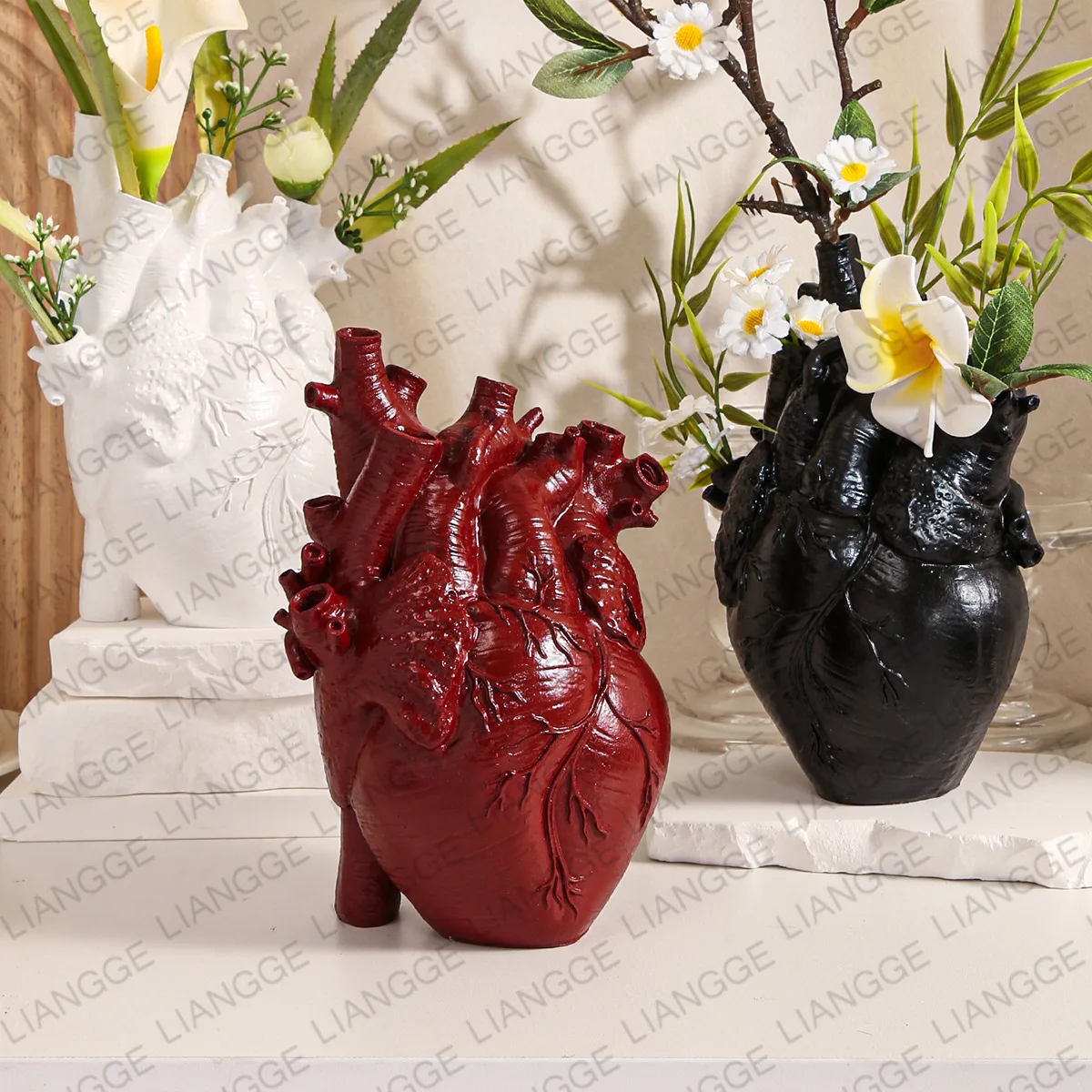 Heart Shaped Resin Vase Anatom - Hydroponic Grow Pod recension och pris